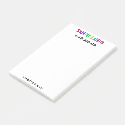 Aangepaste bedrijf Logo en tekst uw bedrijf Post-it® Notes (Schuin)