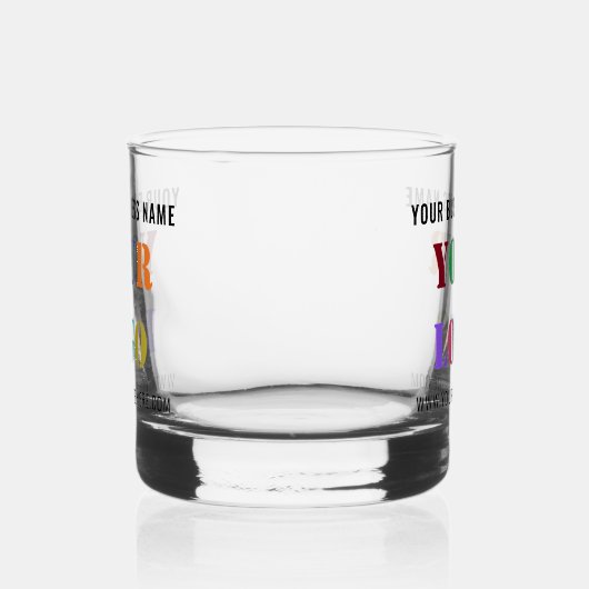 Aangepaste bedrijf Logo en tekst uw bedrijf Whisky Glas (Links)