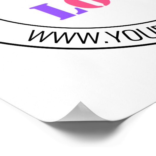 Aangepaste bedrijf Logo en tekst uw zakelijke Post Poster (Hoek)