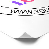 Aangepaste bedrijf Logo en tekst uw zakelijke Post Poster (Hoek)