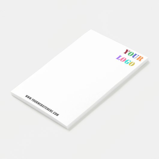 Aangepaste Bedrijf Logo en Tekst Website Post het  Post-it® Notes (Schuin)