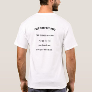 Aangepaste Bedrijf Logo en Tekst Zakelijk T-shirt