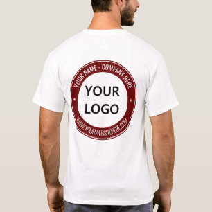 Aangepaste Bedrijf Logo en Tekst Zakelijk T-shirt