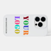 Aangepaste Bedrijf Logo en Tekst Zakelijke iPhone  iPhone Hoesje (Achterkant horizontaal)