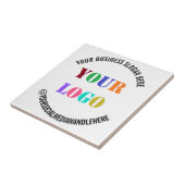 Aangepaste Bedrijf Logo en Tekst Zakelijke Keramis Tegeltje (Zijkant)