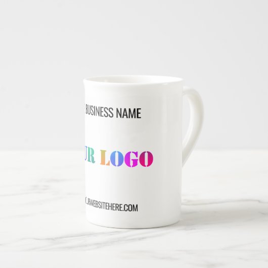 Aangepaste Bedrijf Logo en Tekst Zakelijke Mok (Voorkant rechts)