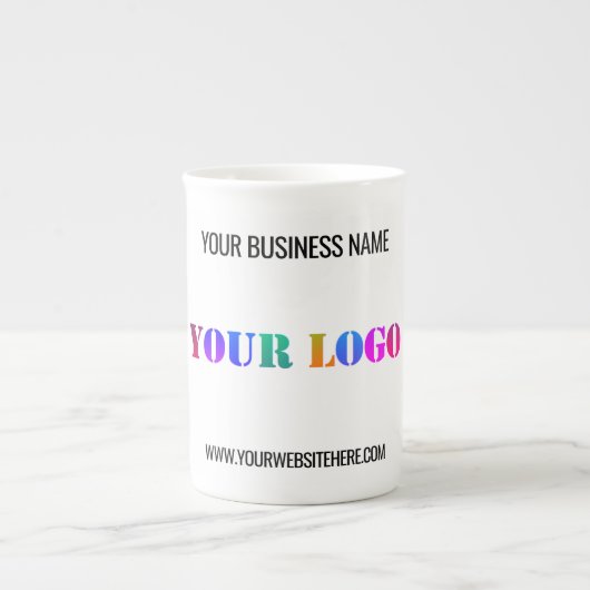 Aangepaste Bedrijf Logo en Tekst Zakelijke Mok (Voorkant)