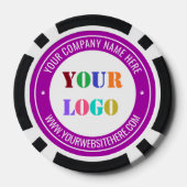 Aangepaste Bedrijf Logo en Tekst Zakelijke Poker C Chips (Achterkant)
