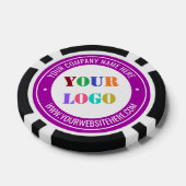 Aangepaste Bedrijf Logo en Tekst Zakelijke Poker C Chips (Enkel)