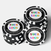 Aangepaste Bedrijf Logo en Tekst Zakelijke Poker C Poker Chips (Opstapeling)