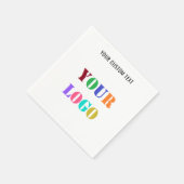 Aangepaste Bedrijf Logo en Tekst Zakelijke Servett Servet (Hoek)