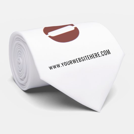 Aangepaste Bedrijf Logo en Tekst Zakelijke Stropda Stropdas (Opgerold)