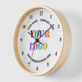 Aangepaste Bedrijf Logo en Tekst Zakelijke Wandklo (Hoek)