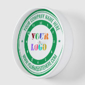 Aangepaste Bedrijf Logo en Tekst Zakelijke Wandklo (Hoek)