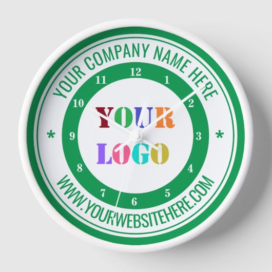 Aangepaste Bedrijf Logo en Tekst Zakelijke Wandklo (Voorkant)