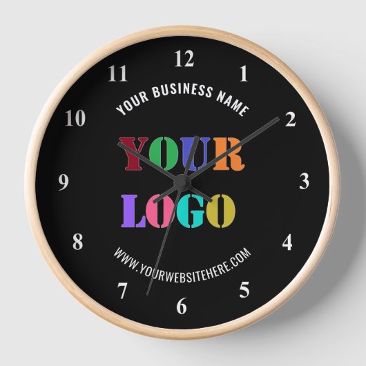 Aangepaste Bedrijf Logo en Tekst Zakelijke Wandklo (Voorkant)