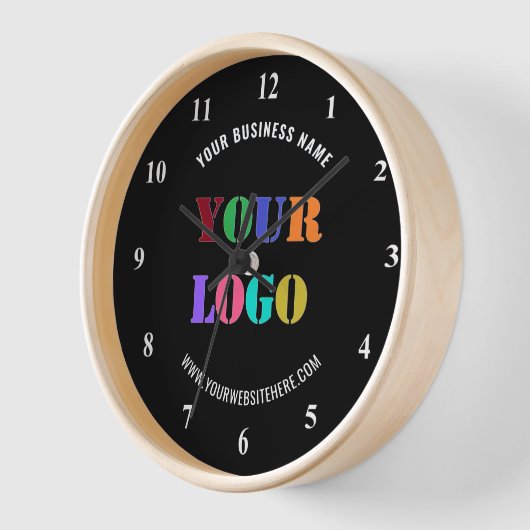Aangepaste Bedrijf Logo en Tekst Zakelijke Wandklo (Hoek)