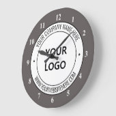 Aangepaste Bedrijf Logo en Tekstklok Sjabloon Grote Klok (Hoek)