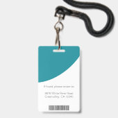 Aangepaste Bedrijf Logo Foto Medewerker ID Badge (Achterkant met lanyard)
