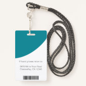 Aangepaste Bedrijf Logo Foto Medewerker ID Badge (Achterkant met draagriem)