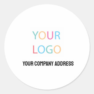 Aangepaste Bedrijf Logo-informatie Ronde Sticker