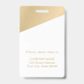 Aangepaste Bedrijf Logo Medewerker Foto Geborsteld Badge (Achterkant)