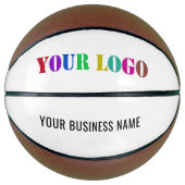 Aangepaste Bedrijf Logo Naam Bedrijf Basketbal (Voorkant)