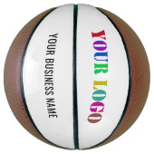 Aangepaste Bedrijf Logo Naam Bedrijf Basketbal (Verticaal)