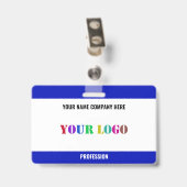 Aangepaste Bedrijf Logo Naam Bedrijfsbadge Sjabloo Badge (Achterkant met clip)