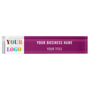 Aangepaste Bedrijf Logo Naam Business Desk Naam Bo Naambordje