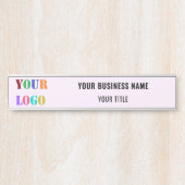 Aangepaste Bedrijf Logo Naam Gepersonaliseerde Deu Deurbordje (Voorkant)