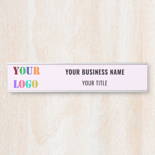 Aangepaste Bedrijf Logo Naam Gepersonaliseerde Deu Deurbordje (Voorkant)