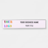 Aangepaste Bedrijf Logo Naam Gepersonaliseerde Deu Deurbordje (Voorkant)