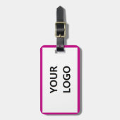 Aangepaste Bedrijf Logo Naam Tekst Info Bagagelabe Bagagelabel (Voorkant verticaal)