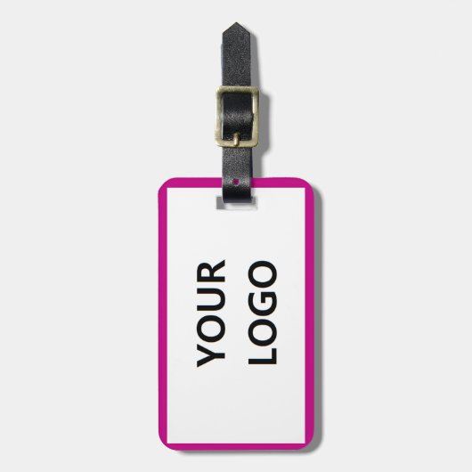 Aangepaste Bedrijf Logo Naam Tekst Info Bagagelabe Bagagelabel (Voorkant verticaal)