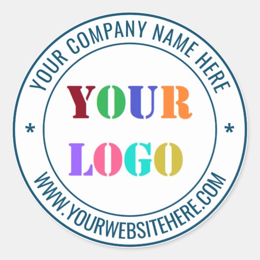 Aangepaste Bedrijf Logo Naam Tekst Stickers Sjablo (Voorkant)