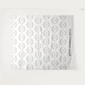 Aangepaste Bedrijf Logo Naam Witte Foto Achtergron Wandkleed (Voorkant (horizontaal))