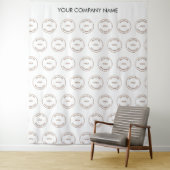 Aangepaste Bedrijf Logo Naam Witte Foto Achtergron Wandkleed (In situ)