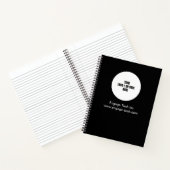 Aangepaste Bedrijf Logo Naam Zwart Modern Minimali Notitieboek (Binnen)