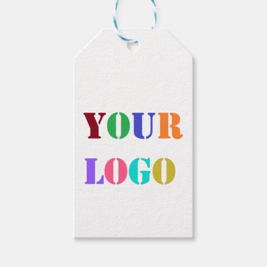 Aangepaste Bedrijf Logo of Foto Promotie Gift Labe Cadeaulabel (Voorkant)