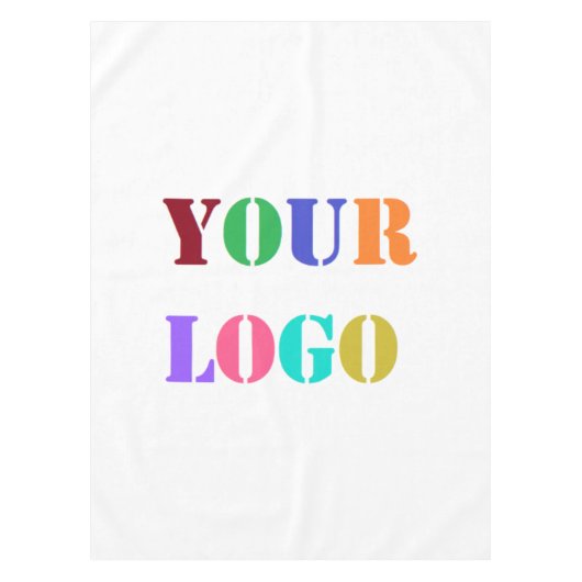 Aangepaste Bedrijf Logo of Foto Zakelijk Tafelklee Tafelkleed (Voorkant)