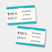 Aangepaste Bedrijf Logo of Fotonaam Zakelijke Badg Badge (Voor- en achterkant)