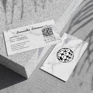 Aangepaste Bedrijf Logo QR Code Medewerker Eenvoud Visitekaartje