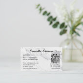 Aangepaste Bedrijf Logo QR Code Medewerker Eenvoud Visitekaartje (Staand voorkant)