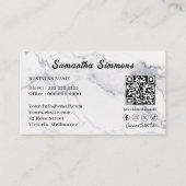 Aangepaste Bedrijf Logo QR Code Medewerker Eenvoud Visitekaartje (Voorkant)