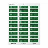 Aangepaste bedrijf logo retouradreslabels voor zak etiket (Full Sheet)