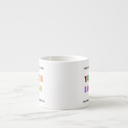 Aangepaste Bedrijf Logo Tekst Bedrijf Espresso Cup Espresso Kop (Voorkant)