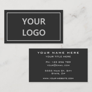 Aangepaste Bedrijf Logo Tekst Bedrijfskaart Sjablo Visitekaartje