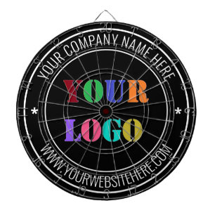 Aangepaste Bedrijf Logo Tekst Dart Board Sjabloon Dartbord