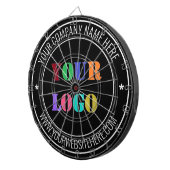 Aangepaste Bedrijf Logo Tekst Dart Board Sjabloon Dartbord (Voorkant Rechts)